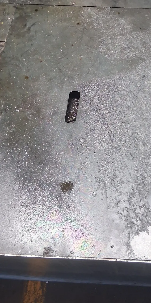 CNC machine panel after dry-ice blasting — clean bare metal