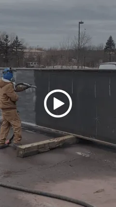 Mobile blasting setup